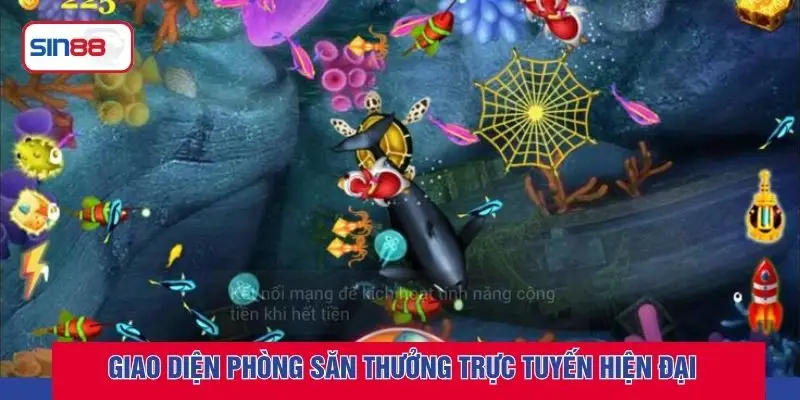 Giao diện phòng săn thưởng trực tuyến hiện đại 