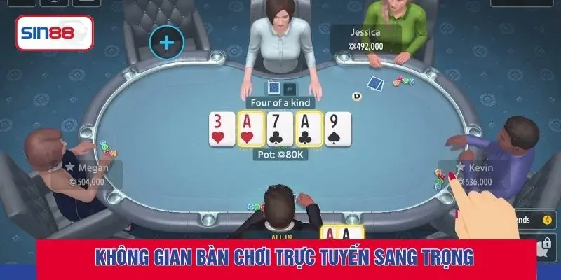 Không gian bàn chơi trực tuyến sang trọng