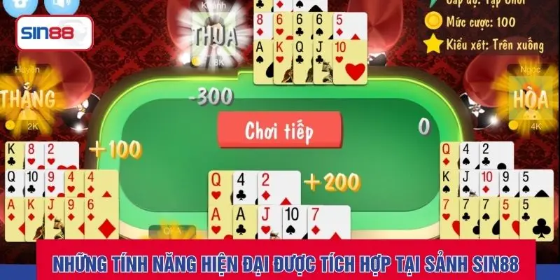 Những tính năng hiện đại được tích hợp tại sảnh SIN88